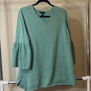 H by Halston Teal V-Neck Tunic
